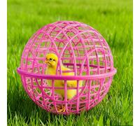 Generisch Spherical Mobile Chicken Rolling Circular Chicken Cage Rabbit Running Net Pet Cage Outdoor Farm (A, One Size)