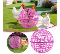 Generisch Spherical Mobile Chicken Wheel with Rabbit Net for Free Range, Rotating Poultry Enclosure as Outdoor Farm Accessories, Practical Rodent Cage for Movement (D, One Size)