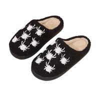 Generisch Spider Slippers for Men, Halloween Christmas Slippers, Soft Home Spider Slippers, Plush, Cute, Scary Cartoon Bedroom Slippers with Non-Slip Sole for Theme Parties, 42 43, 9 UK