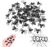 Generisch - Spiders | Many 50 False Spiders PE | Mini Realistic Spider 2.2 x 1.5 cm | Terrifying Party, Haunted House