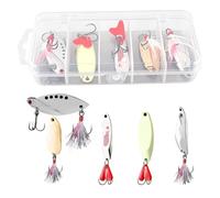 Generisch Spoon Lure Fishing Accessories Spinner Artificial Bait with Hooks - Saltwater Spoons, for Pond and Shore Fishing in the Sea and Surf Lake River Reservoir as well as Outdoor Fishing