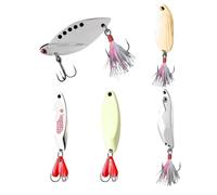 Generisch Spoon Lure, Fishing Accessories Spinner Artificial Bait with Hooks, Saltwater Spoons - For Use in the Outdoor Lake, in the Surf, in the Sea, River, Reservoir, Pond and on the Shore