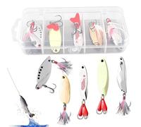 Generisch Spoon Lure - Spinner Artificial Bait with Hooks - Spoon Bait for Ejecting, for Pond and Shore Fishing in the Sea and Surf Lake River Reservoir as well as Outdoor Fishing