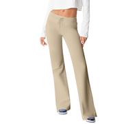 Generisch Sports Leggings, Women's Yoga Trousers, Sports Trousers, Yoga Pants for Women, Training Trousers, High Waist, Sporty Training Leggings, Yoga Pants, beige, L