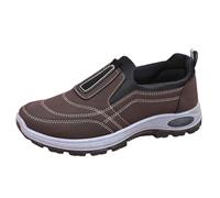 Generisch Sports Leisure Shoes Comfortable Shoes Men's Trainers Men's Casual Comfortable Hiking Shoes Plain Non-Slip Platform Slip-On Soft Sole Walking Shoes, coffee, 10 UK