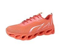 Generisch Sports Shoes Men Women Flame Pattern Running Shoes Trainers Trainers Breathable Road Running Shoes Trainers for Outdoor Fitness Gym Walking Shoes Jogging Shoes Leisure Shoes, orange, 9 UK