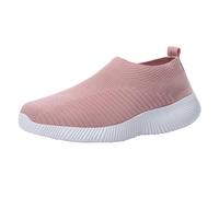 Generisch Sports Shoes Women's Slip On Trainers Outdoor Running Tennis Walking Shoes Road Running Shoes Comfortable Ultra-Light Running Shoes Breathable Lightweight Casual Shoes Jogging Shoes, red, 8