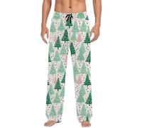 Generisch Sports Trousers Boys M Christmas Leisure Trousers for Men, Pyjama Bottoms with Drawstring and Pockets, Christmas Trousers, Outdoor Work Trousers Men, Light green, M