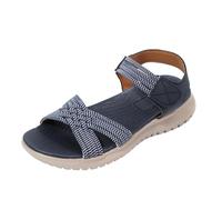 Generisch Sporty Platform Sandals with Adjustable Straps Lightweight Beach Shoes for Women Ideal for Relaxing on the Coast, blue, 4 UK