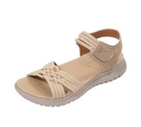 Generisch Sporty Platform Sandals with Adjustable Straps Lightweight Beach Shoes for Women Ideal for Relaxing on the Coast, khaki, 8.5 UK
