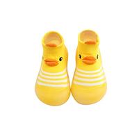 Generisch Spring Cute Toddler Shoes Breathable Duck Soft Rubber Sole Indoor Outdoor Floor Socks Non-Slip Baby Trainers, yellow, 7 UK