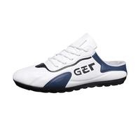 Generisch Spring Men's Lazy Slip Ons Half Slippers Foreign Trade Men's Casual Shoes, White, 9 UK