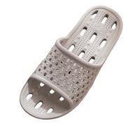 Generisch Squash Shoes Men's Bathroom Bath Slippers Indoor Home Soft Bottom EVA Water Leak Sandals Slippers Pair Models Bobble Men's Shoes 43, Light grey, 8 UK