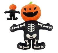 Generisch Squeaky Dog Toy, Pumpkin Skeleton Squeaky Toy for Puppies, Interactive Plush Chew and Bite Toy for Indoor and Outdoor in the Park Garden