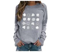 Generisch St Patrick's Day Crew Neck Oversized Sweatshirt, gray, XXL