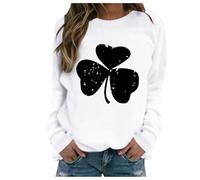 Generisch St. Patrick's Day Crew Neck Sports Jumper Women's Without, White, L