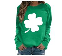 Generisch St Patrick's Day Crew Neck Sweatshirt Black Jumper, Green, XL