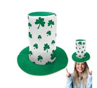 Generisch St Patrick's Day Hat, Festive Topper, Irish Headwear with Shamrock Feature, Green Velvet Leprechaun Cap, Emerald Base with Festive Style, Costume Accessory for Party and Parade