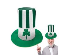 Generisch St Patrick's Day Hat, Festive Topper, Irish Headwear with Shamrock Feature, Green Velvet Leprechaun Cap, Emerald Base with Festive Style, Costume Accessory for Party and Parade