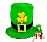 Generisch St Patricks Day Hat, Green Top Hat, Green Leprechaun Top Hat with Buckle, Irish Holiday Cosplay Hat, Costume Top Hat for Adults, Teens, Men, Women