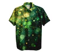 Generisch St Patrick's Day Irish Celebrations Casual Short Sleeve Shirt, Green, 3XL