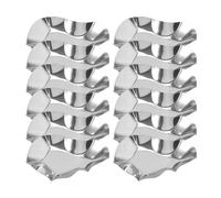 Generisch Stackable Oyster Plates - Set of Twelve Stainless Steel Baking Trays with Secure Locking Design and Durable Construction for Kitchen Cooking Tasks, Serving Tray Metal for Barbecue, Campin