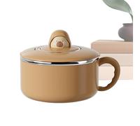 Generisch Stainless Steel Bowl, 1.2 L Instant Noodle Tableware, Stainless Steel Bowl Large Volume with Lid, for Sandwiches, Household, Kitchen, On the Go Office