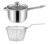 Generisch Stainless Steel Deep Frying Pan for Ceramic, Electric & Induction Cookers, Chicken, Chips, Kitchen
