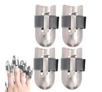 Generisch Stainless Steel Finger Protection - Kitchen Finger Protective Shield - Four Piece Set Full Coverage When Preparing Cooking And Carving