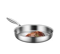 Generisch Stainless Steel Frying Pan, Anti-Slip Handle Skillet, Multi-Functional Stir-Fry , Non-Stick Sauce Pan for Omelettes, Grilled Steaks, Sautéing, 8.66 x 8.66 x 8.66 inches