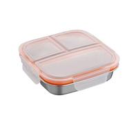 Generisch Stainless Steel Lunch Box - Adult Lunch Boxes | Dee Leakproof Food Bowls 600ml with 3 Compartments | 600ml Waterproof Container with 3 Compartments for Camping, Picnic,
