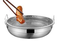 Generisch Stainless Steel Oil Strainer Basket - Grease Removal Strainer with Heat Resistant Handle | Multi-Purpose Drip Tool, Strong Mesh Structure, Perfect for Hot Air Fryers, Roasting, Cooking and