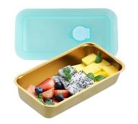 Generisch Stainless Steel Snack Box, Lunch Container, 7.87 x 4.13 x 1.5 Inch Multipurpose & Smooth Edges, Lidded Food Storage Bin for Daycare, Nursery, School Travel, Dried Fruit, and Nuts
