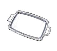 Generisch Stainless Steel Tray Modern Rectangular Large Metal Serving Tray for Presenting Food for Kitchen, Living Room, Restaurant, Cafe, Bread, Biscuits, Charcuterie