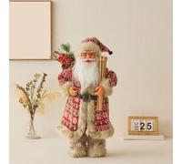Generisch Standing Santa Claus Decorative Figure, Realistic Santa Claus Figures, Animated for Table Top, Figure, Ornaments, Christmas Party (B1)