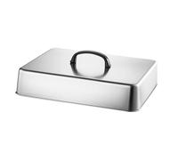 Generisch Staple Cover - Rectangular Heat Resistant Lid Stainless Steel | Grill Steam Cover for BBQ Grill, Food Steam, Burgers, Meat, Cooking, Home Picnic and Camping
