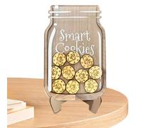Generisch Star Reward Jar - 15 cm Large Wooden Incentive Chart Glass, Reusable Positive System | Routine Training Device for Motivating Children in the Classroom at Home