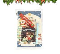 Generisch Stationery Set | Christmas Notebook with Pen, Christmas Keyring | For Children Home and School in the Classroom for Learning Notes Writing and for Party