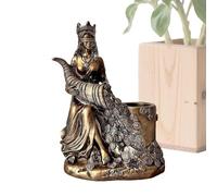 Generisch Statue of the Goddess of Happiness - Resin Figure with Pen Holder Function - Traditional Wealth Goddess Figure - for Home Office Warming Entrance Desk Study Bookshelf