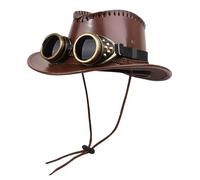 Generisch Steampunk Hat Costume Hat Photo Accessories with Goggles Decoration for Theme Parties Events Fashion Shows Theatre Performances