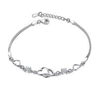 Generisch Stechmücken Armband - Design Sinn Intarsien Zirkon Herz Zu Herz Armband Schmuck Herz Zu Herz Armband Für Mädchen Hohe Schmuck Armband Männer Perlen, Einheitsgröße, Copper, No gemstone