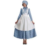 Generisch Steel Sword Medieval Medieval Cosplay Dress, Beer Festival, Halloween Costume, Wolf, Grandma, Farm, Elegant Dress, Cosplay Costumes (Blue, L)