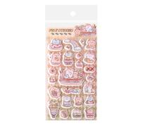 Generisch Stickers 3D, DIY Fun Reusable Cartoon Animals | Reusable Felt Stickers for Crafts | For Home, Office, School, Notebook, Diary, Planner, Mobile Phone, Children, Students