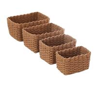 Generisch Storage Baskets - Toy Storage Baskets - 4 Pieces Decorative Cupboard for Pantry Bathroom Bookshelf Children's Room Kitchen Under the Bed Toy Blanket Towel