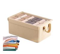 Generisch Storage Box 20 cm Underbed with Lid Fabric Metal MDF Rectangular Shape Stackable Transparent Container Space Saving for Clothes Bed Linen Shoes Cabinet Home