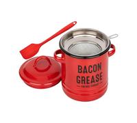 Generisch Storage container for bacon grease, large capacity, container for bacon grease with strainer, for meal preparation when roasting, baking, roasting as well as for holidays, camping and