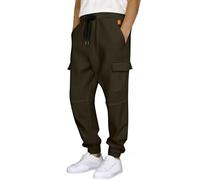 Generisch Straight men's cargo trousers with functional pockets for versatile everyday style, optimal freedom of movement, Green, XL