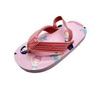 Generisch Strap Flip Summer EVA Sandals & Flops Boys Shoes Toddler Girls with Adjustable Elastic Band for Children's Shoes Beach Girls Sandals Baby Non-Slip Slippers, pink, 8.5 UK