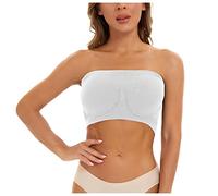 Generisch Strapless Bra, Women's Strapless Bra, Bra Strapless, Bandeau Bra, Push Up Without Underwire Bandeau Top Women's Bralette Seamless Soft Super Comfortable Bandeau Bra Strong Hold Non-Slip Tube