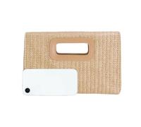 Generisch Straw Clutch Bag Lightweight Carry Handle Straw Handbag Women's Bag Beach Bag for Holiday Birthday Wedding Evening Party Date Night Festive, , Siehe Beschreibung